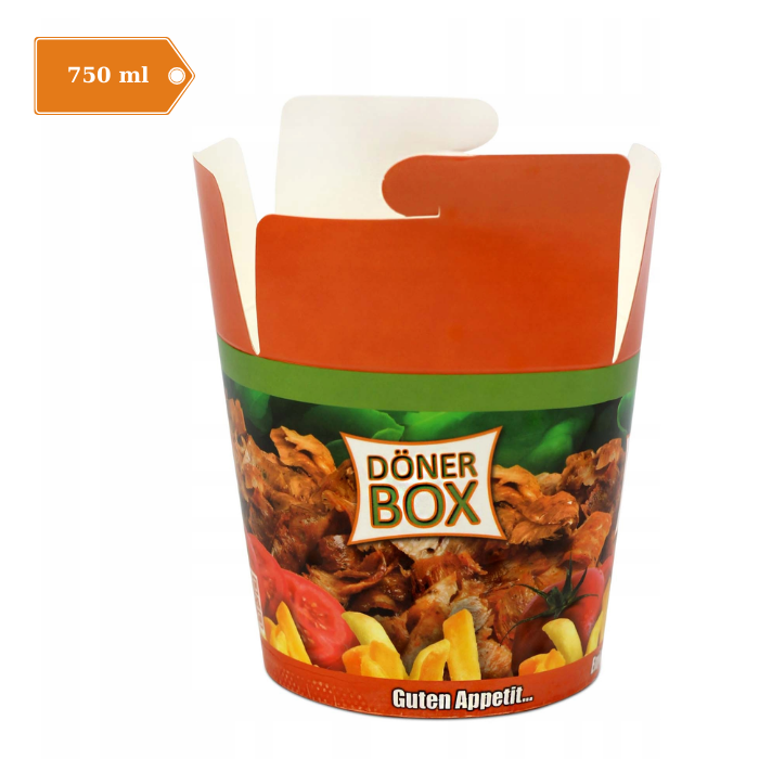 Kebab BOX (750ml.50szt_op) Red Doner BOX (750ml- 50szt/op) - obrazek 1