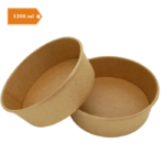 Miska Papierowa 1300ml - 50szt/op + Pokrywka (kapak/lid)