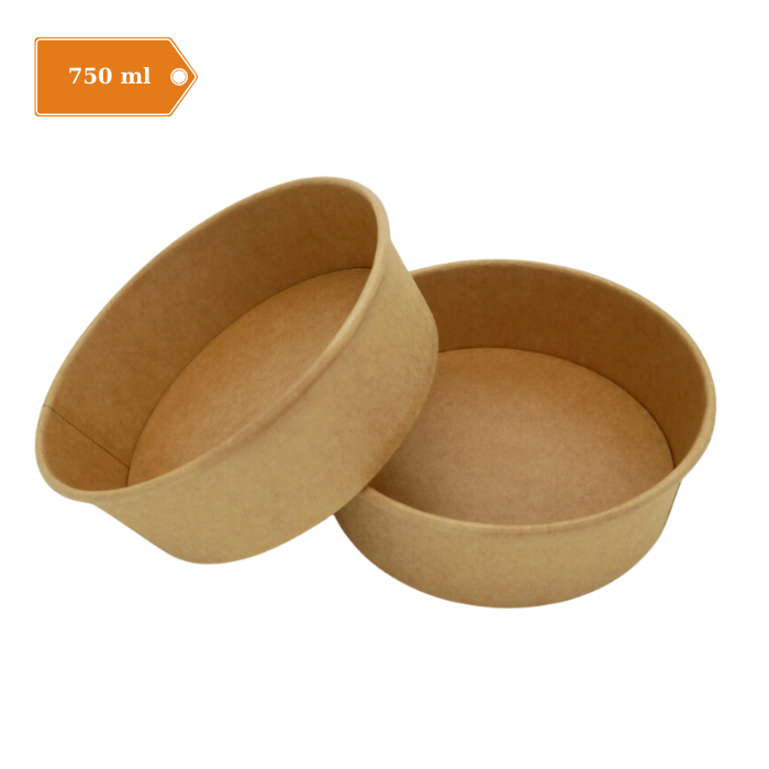 Miska papierowa 750ml 50szt_op + Lid (kapak) Miska papierowa 750ml 50szt/op + Pokrywka(kapak/lid) - obrazek 1