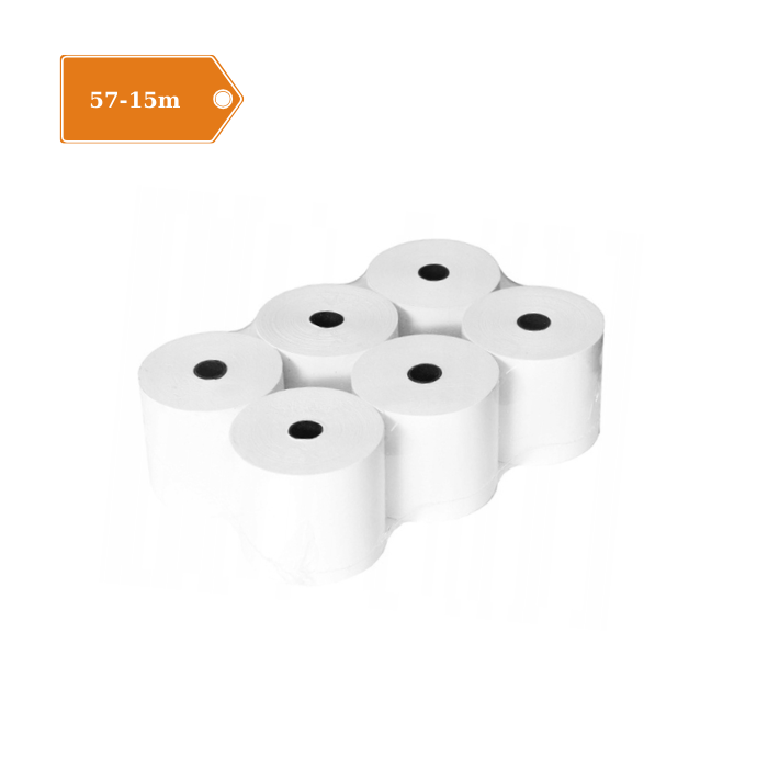 ROLKA DO KASY FISKALNEJ 57_15m_12 BPA FREE ( 1 op. 10 szt ) 10szt ROLKA DO KASY FISKALNEJ 57/15m/12 BPA FREE ( 1 opak 10 szt ) - obrazek 1