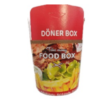 Kubełek Czerwony Duży - FOOD BOX doner Box 750 ml  (1 opak/50 szt.)