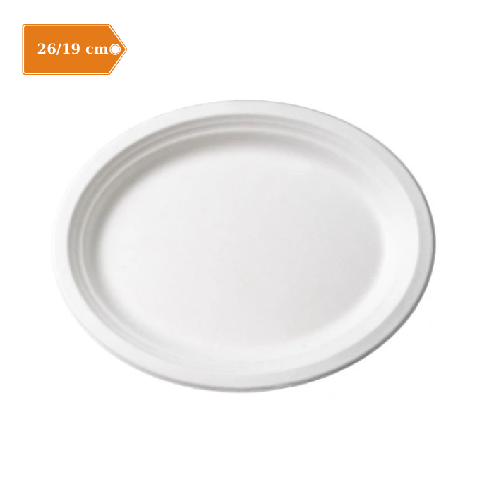 Talerz Owalny Papierowy 2619 cm (2) Talerz Owalny Papierowy 26/19 cm 50 szt - obrazek 1